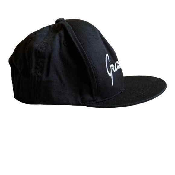 KB Ethos Grateful Embroidered Black Snapback Cotton Baseball Hat Cap - Picture 5 of 12